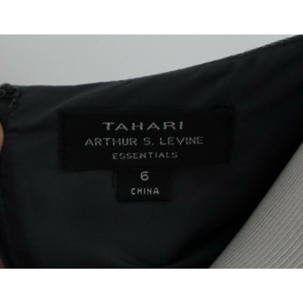 Last Chance!! TAHARI ASL Gray Sleeveless A-Line Career Dress - Picture 4 of 5